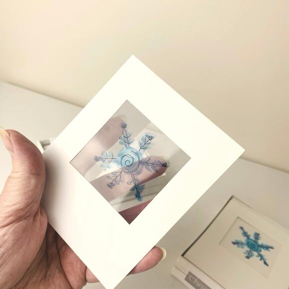 Winter Holiday Snowflake Cards. Clear Window Two sets 18 cards and envelopes ea - Picture 4 of 8